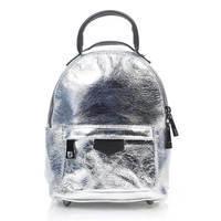 Міський шкіряний рюкзак Italian Bags Сріблястий (8165_silver)