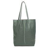 Жіноча шкіряна сумка Italian Bags Темно-зелений (8498_dark_green)