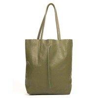 Жіноча шкіряна сумка Italian Bags Зелений (8498_green)