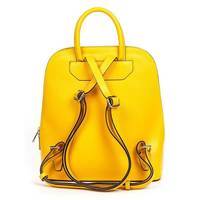 Міський шкіряний рюкзак Italian Bags Жовтий (8502_yellow)