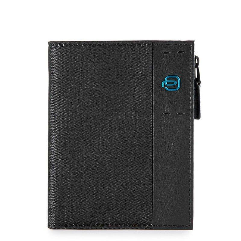 Портмоне Piquadro PULSE ChevronBlack з відділ. для монет на блискавці (PU4526P16_CHEVN)