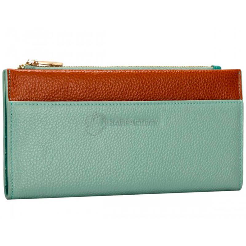 Гаманець жіночий шкіряний Smith & Canova Althorp Blue - Tan (26801 BLUE - TAN)