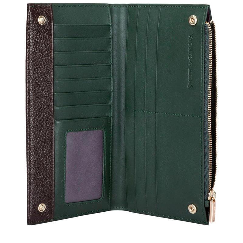 Гаманець жіночий шкіряний Smith & Canova Althorp Green - Brown (26801 GREEN - BRN)