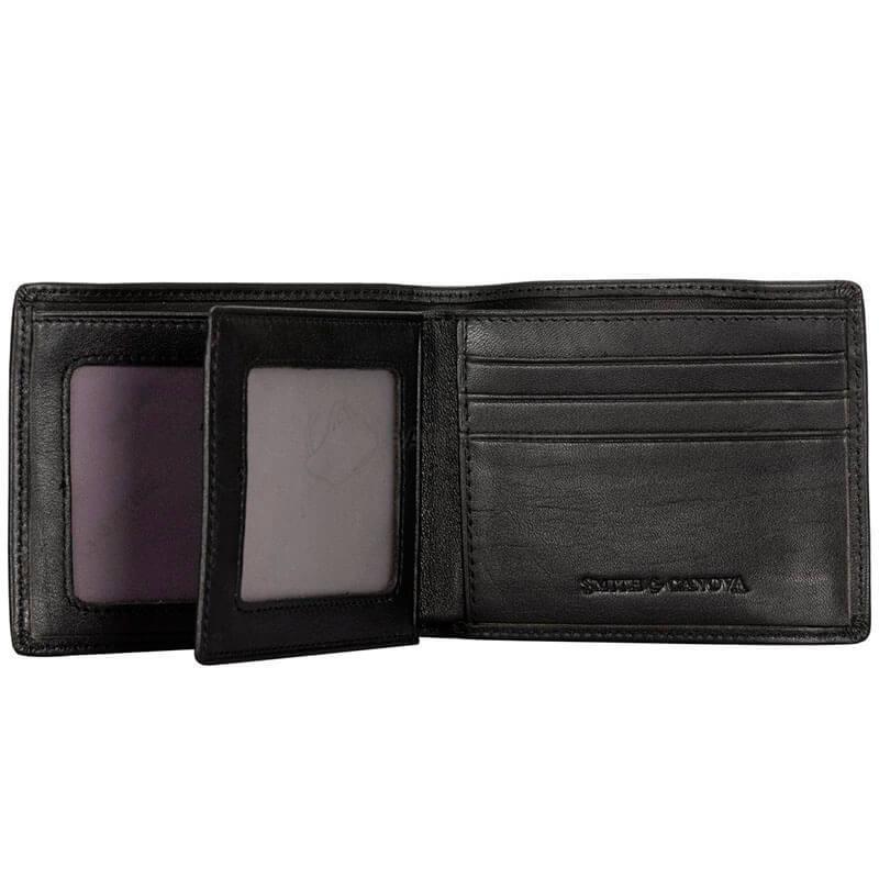 Гаманець чоловічий шкіряний Smith & Canova Bowgett Black (28589 BLK)