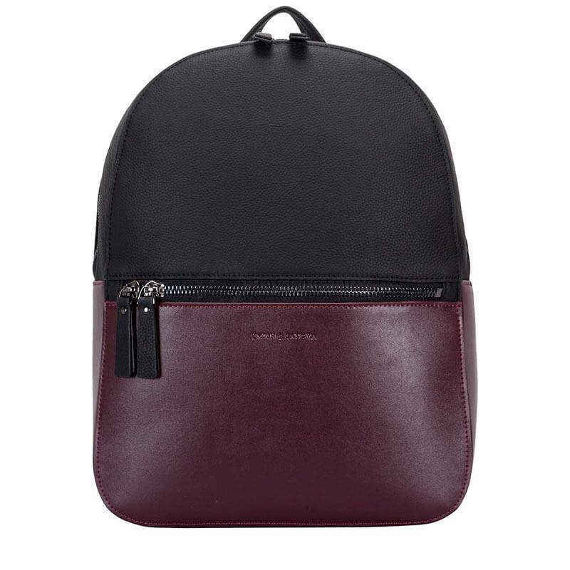 Міський шкіряний рюкзак Smith & Canova Francis Black - Burgundy (92901 BLK - BRG)