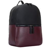 Міський шкіряний рюкзак Smith & Canova Francis Black - Burgundy (92901 BLK - BRG)