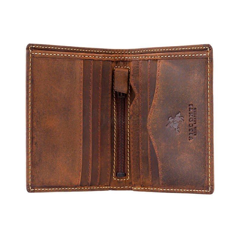 Портмоне чоловіче шкіряне Visconti Arrow Коричневий (705 OIL TAN)