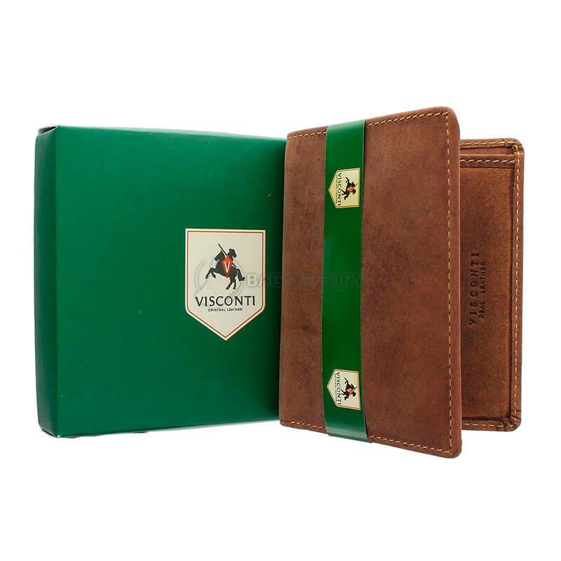 Портмоне чоловіче шкіряне Visconti Arrow Коричневий (705 OIL TAN)