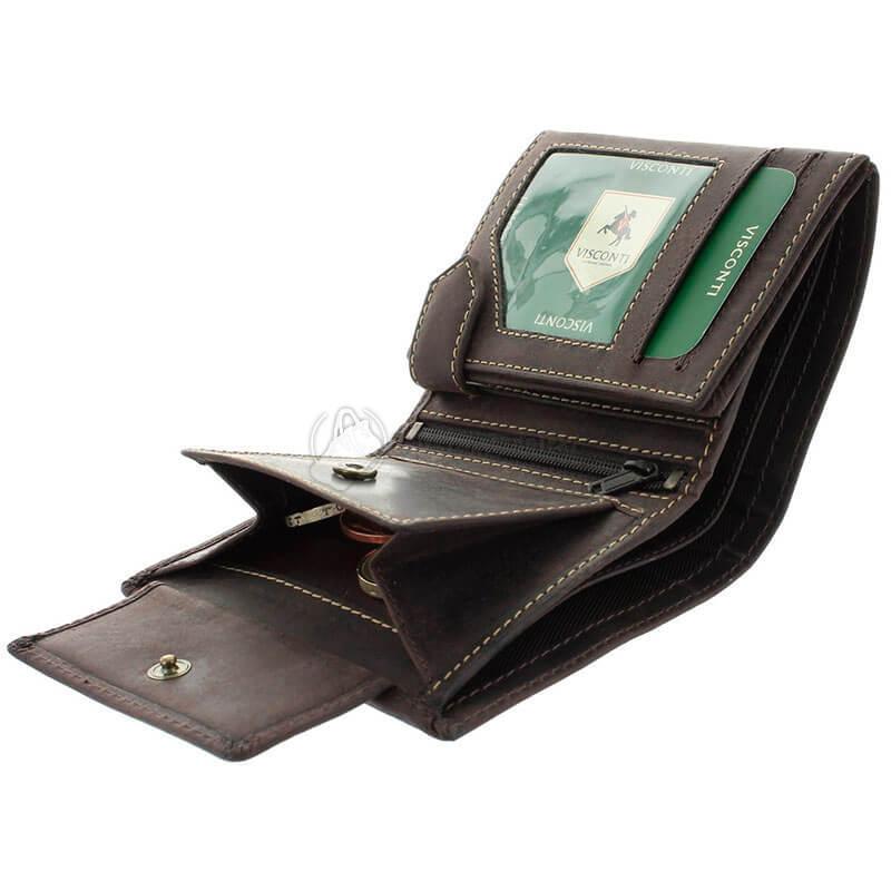 Портмоне чоловіче шкіряне Visconti Spear Коричневий (708 OIL BRN)
