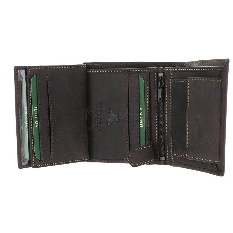Портмоне чоловіче шкіряне Visconti Spear Коричневий (708 OIL BRN)