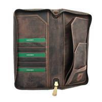 Портмоне дорожнє шкіряне Visconti Wing із захистом RFID Коричневий (728 OIL BRN)