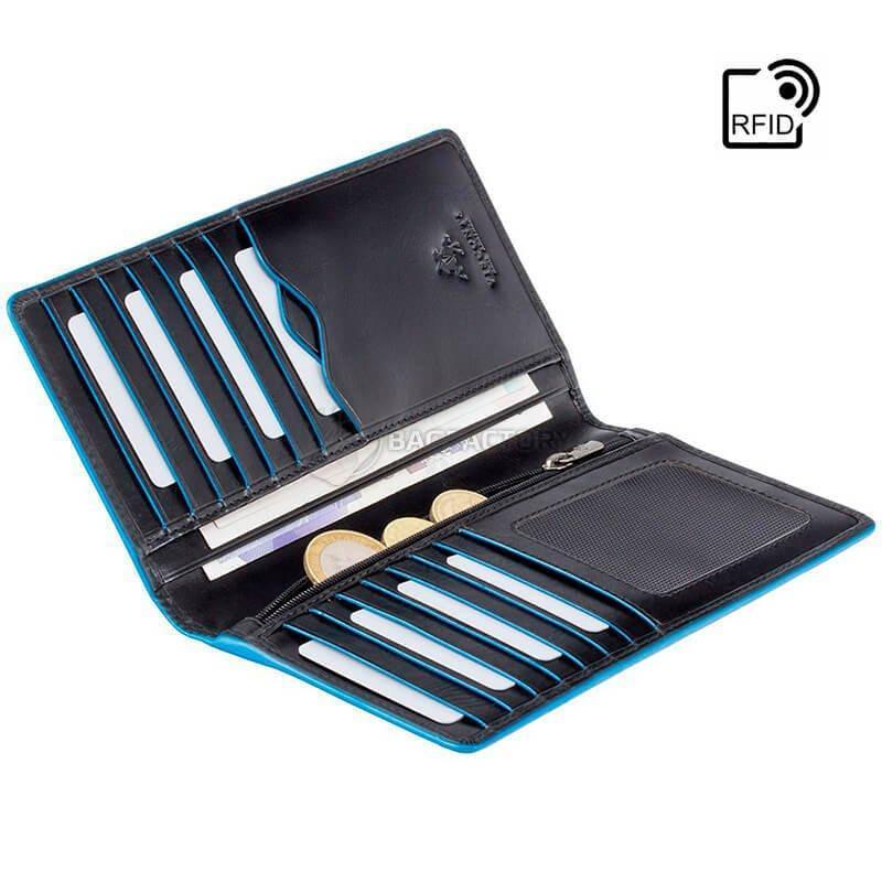 Гаманець чоловічий шкіряний Visconti Jean - Paul із захистом RFID Italian Black (ALP88 IT BLK)