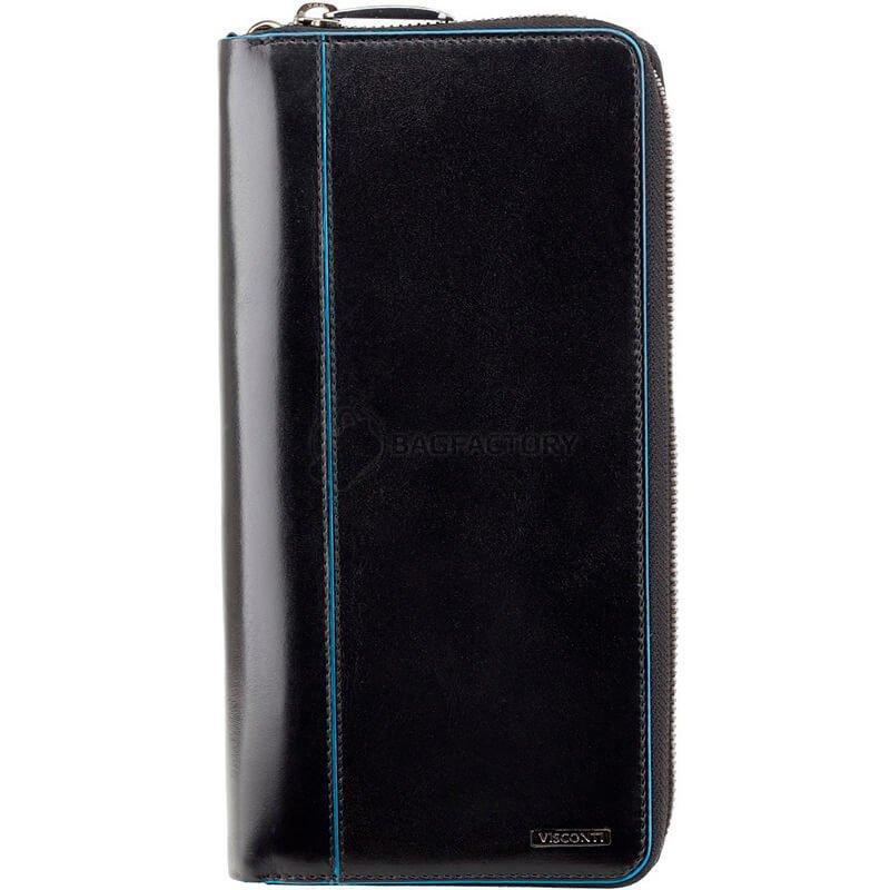 Портмоне дорожнє шкіряне Visconti Alfred Italian Black (ALP89 IT BLK)
