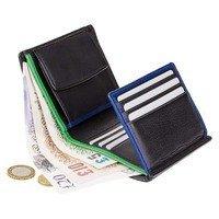 Портмоне чоловіче шкіряне Visconti Dr.No Black/Blue/Green (BD22 BK/CB/GRN)