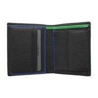 Портмоне чоловіче шкіряне Visconti Dr.No Black/Blue/Green (BD22 BK/CB/GRN)