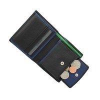 Портмоне чоловіче шкіряне Visconti Dr.No Black/Blue/Green (BD22 BK/CB/GRN)