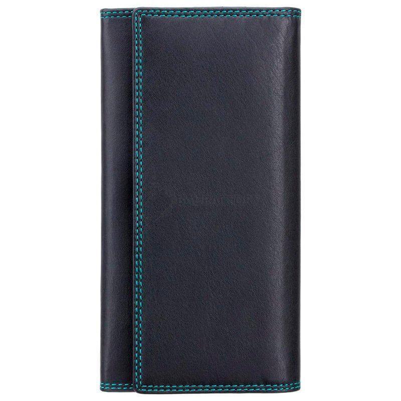 Гаманець жіночий шкіряний Visconti Topaz Black/Aqua (CD21 BLK/AQUA)