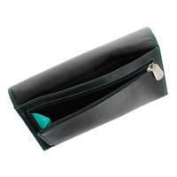 Гаманець жіночий шкіряний Visconti Topaz Black/Aqua (CD21 BLK/AQUA)