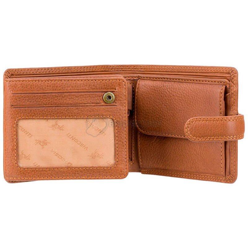 Портмоне чоловіче шкіряне Visconti Archimedes Коричневий (DRW30 TAN)