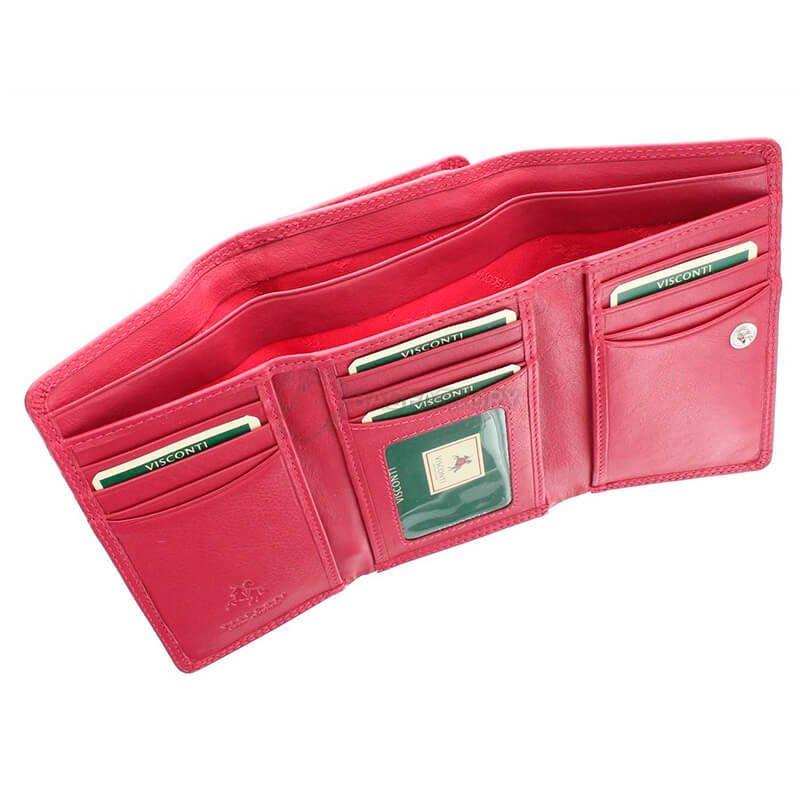 Гаманець жіночий шкіряний Visconti Picadilly Fuscia (HT32 FCS)