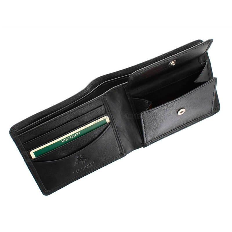 Портмоне чоловіче шкіряне Visconti Stamford Black (HT7 BLK)
