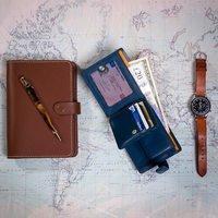 Портмоне чоловіче шкіряне Visconti Leonardo Black/Cobalt (PM102 BLK/BLUE)