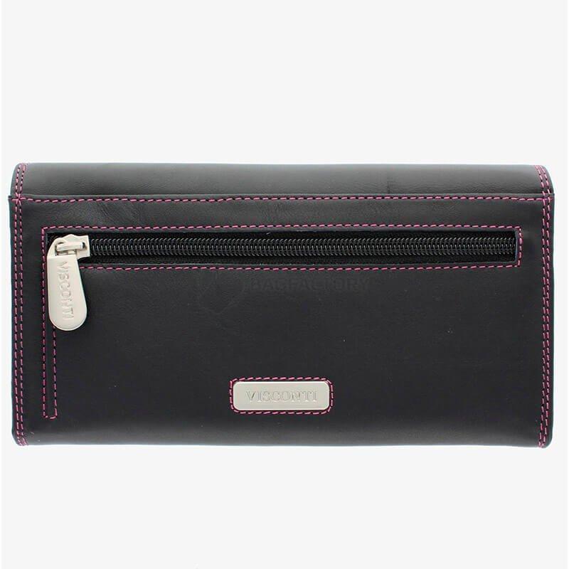 Гаманець жіночий шкіряний Visconti Paloma Black/Berry (R11 BLK/BERRY)