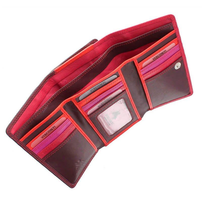 Гаманець жіночий шкіряний Visconti Bora Plum Mult (RB43 PLUM MULTI)