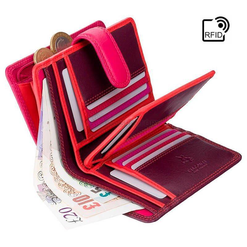 Гаманець жіночий шкіряний Visconti Fiji Plum Mult (RB51 PLUM MULTI)