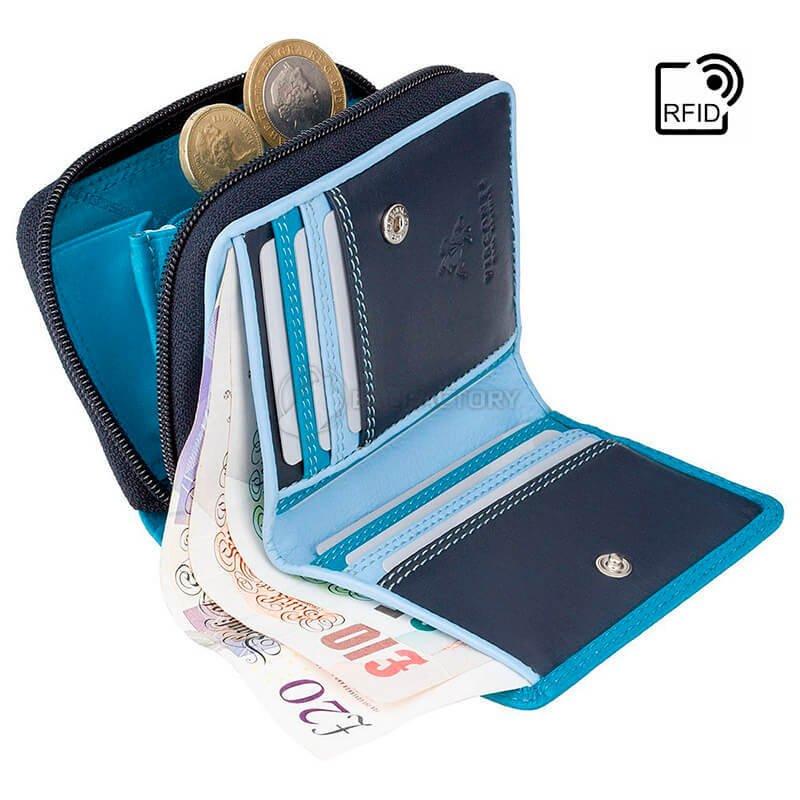 Гаманець жіночий шкіряний Visconti Hawaii Blue Multi (RB53 BLUE MULTI)