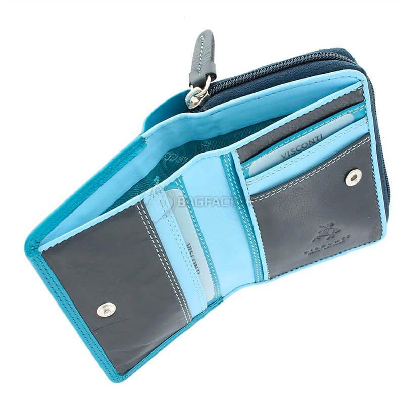 Гаманець жіночий шкіряний Visconti Hawaii Blue Multi (RB53 BLUE MULTI)