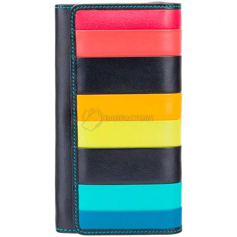 Гаманець жіночий шкіряний Visconti Kos Black Multi Santorini (STR4 BLK MULTI)