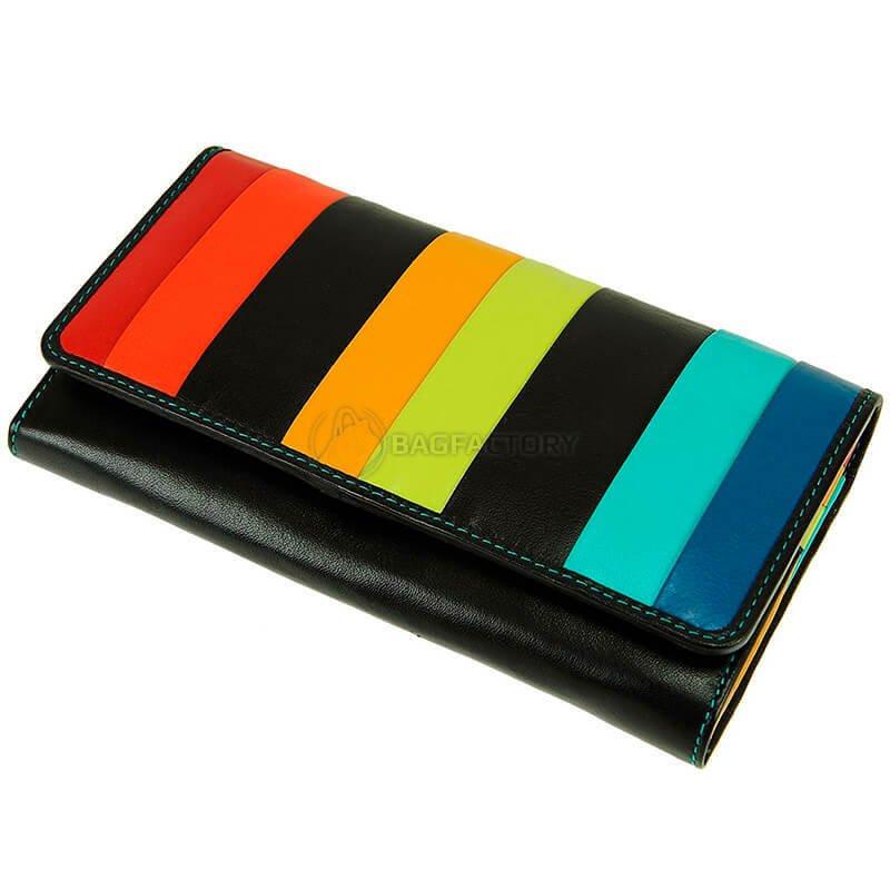 Гаманець жіночий шкіряний Visconti Kos Black Multi Santorini (STR4 BLK MULTI)