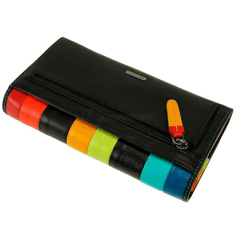 Гаманець жіночий шкіряний Visconti Kos Black Multi Santorini (STR4 BLK MULTI)