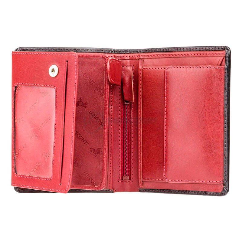 Портмоне чоловіче шкіряне Visconti Waldorf Black/Red (TR34 BLK/RED)