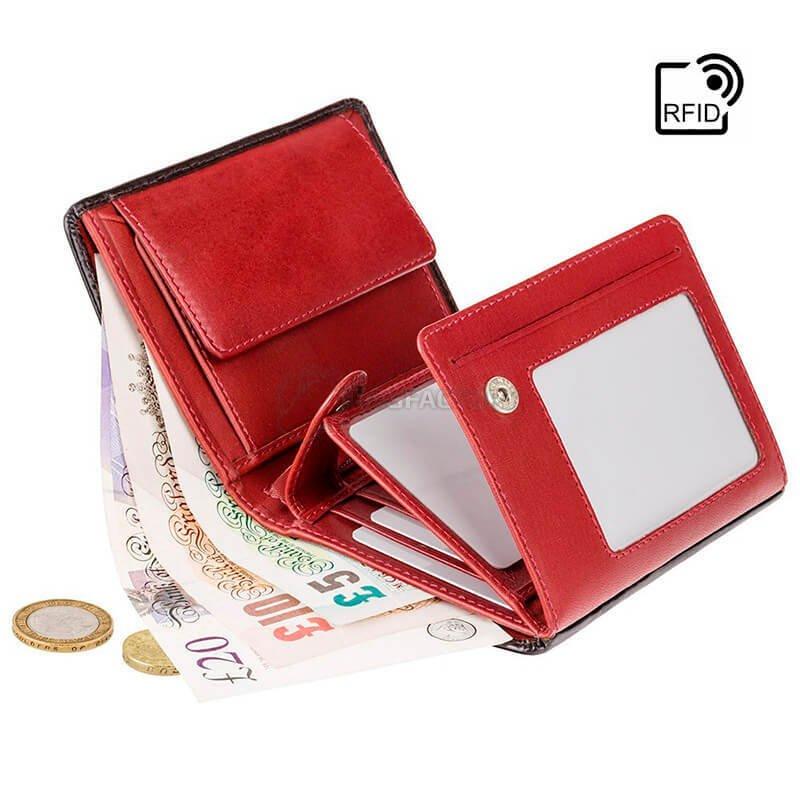 Портмоне чоловіче шкіряне Visconti Waldorf Black/Red (TR34 BLK/RED)