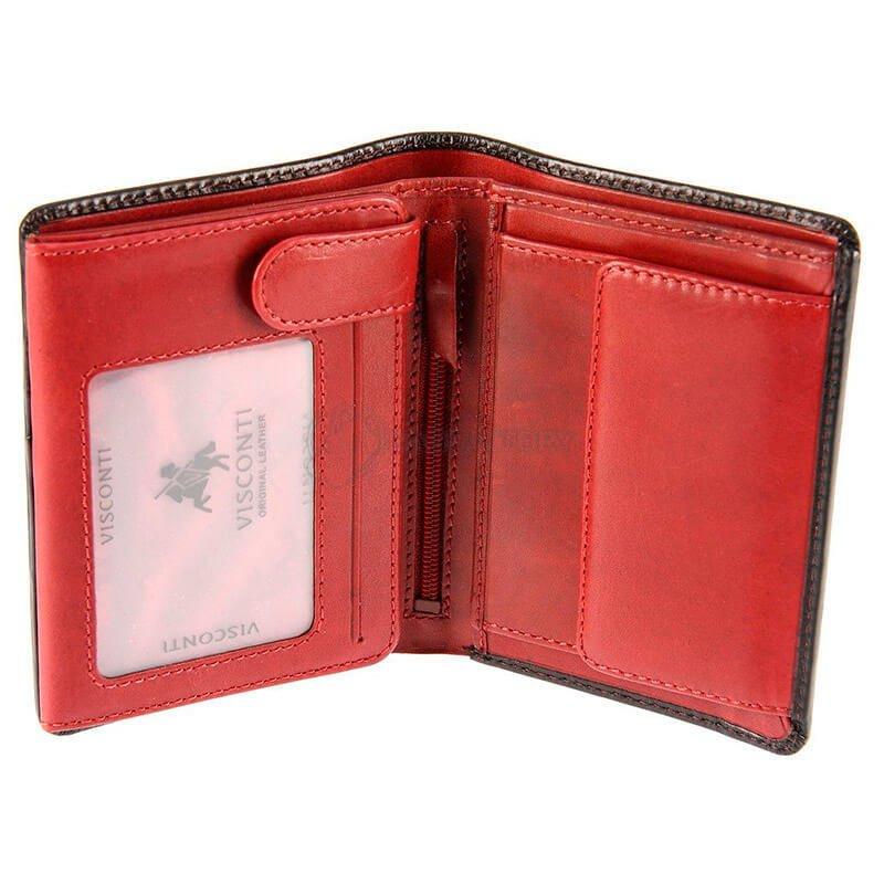 Портмоне чоловіче шкіряне Visconti Waldorf Black/Red (TR34 BLK/RED)