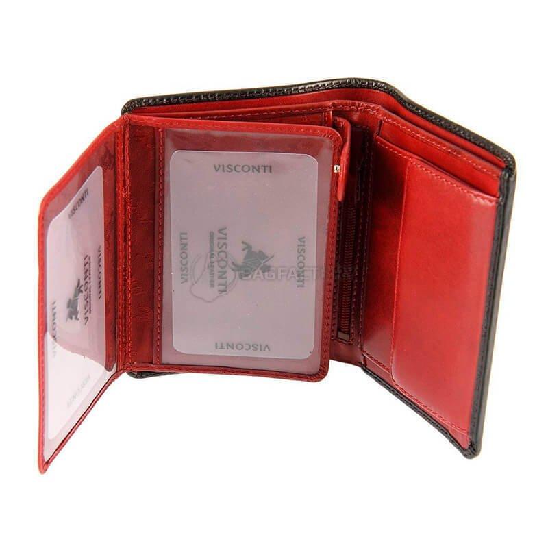 Портмоне чоловіче шкіряне Visconti Waldorf Black/Red (TR34 BLK/RED)