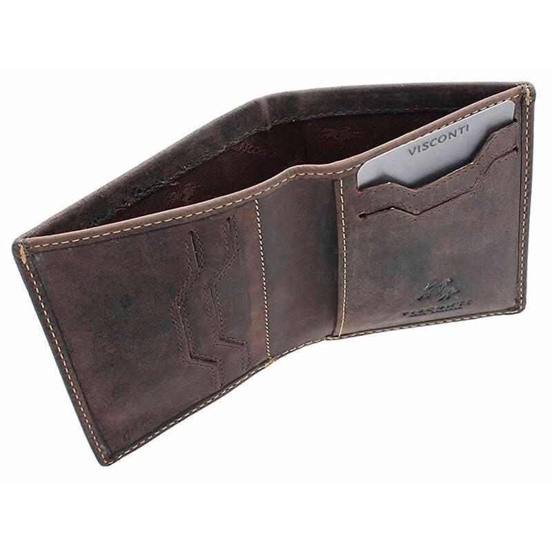 Портмоне чоловіче шкіряне Visconti Javelin Oil Brown з захистом RFID (VSL26 OIL BRN)