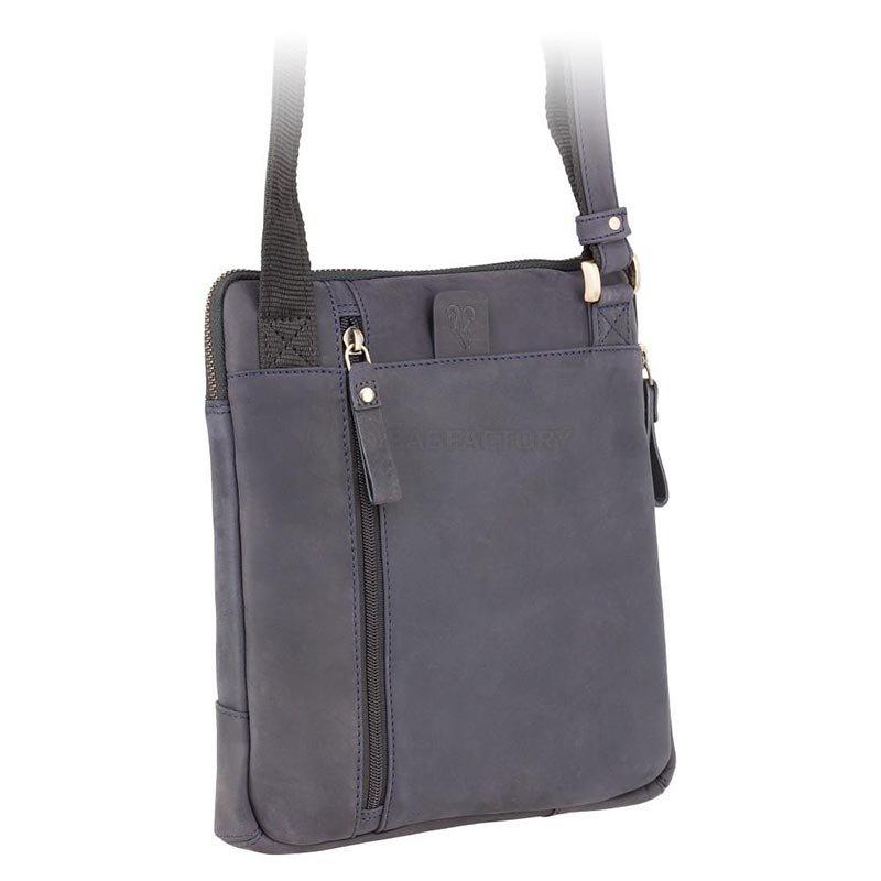 Чоловіча шкіряна сумка Visconti Roy Oil Blue (15056 OIL BLUE)