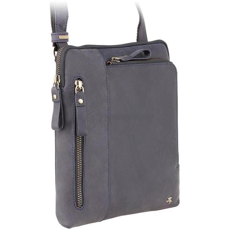 Чоловіча шкіряна сумка Visconti Roy Oil Blue (15056 OIL BLUE)