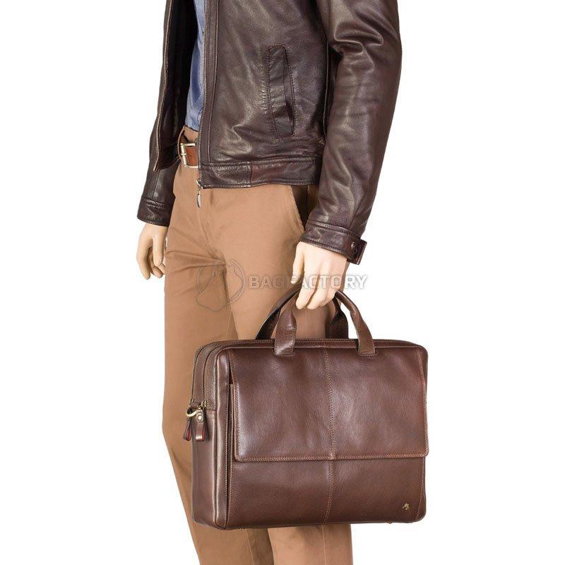 Чоловіча шкіряна сумка Visconti Anderson з відділ/для ноутбука 15