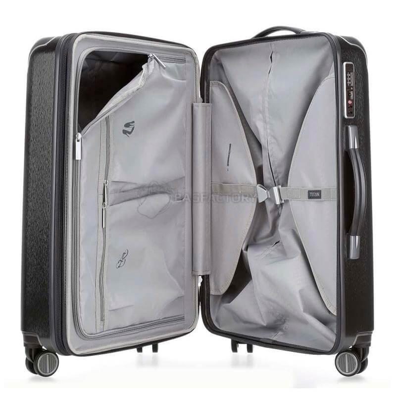 Валіза на 4 колесах Titan BARBARA GLINT Anthracite Metallic M exp.68/78л (Ti845405 - 04)