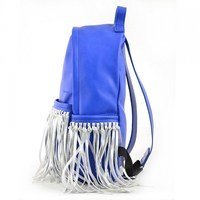 Міський жіночий рюкзак YES Weekend Синій з бахромою 10л (554195)