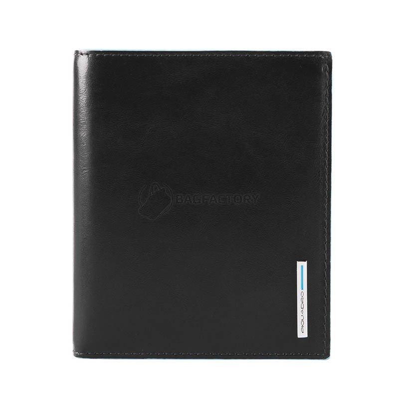 Портмоне Piquadro Blue Square Black з відділ. для монет і 14 кред.карт з RFID захистом (PU4859B2R_N)