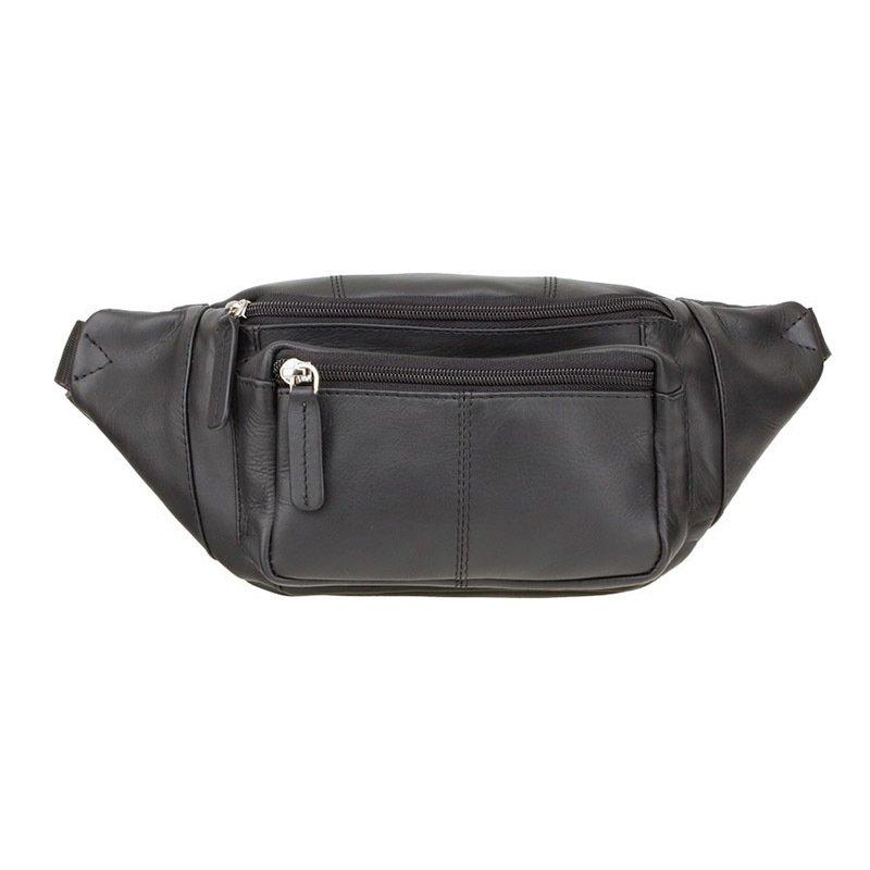 Поясна шкіряна сумка Visconti Bumbag Black (720 BLK)