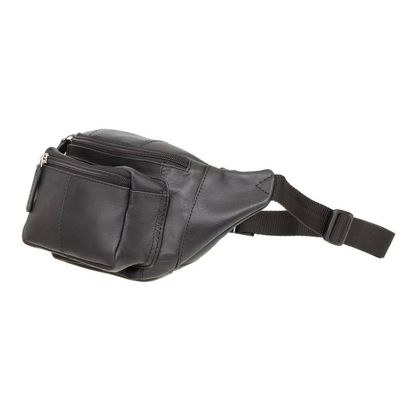 Поясна шкіряна сумка Visconti Bumbag Black (720 BLK)
