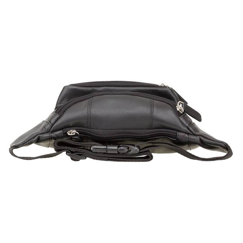 Поясна шкіряна сумка Visconti Bumbag Black (720 BLK)