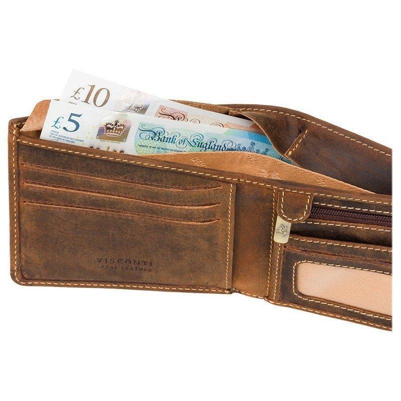 Портмоне чоловіче шкіряне Visconti Tap'n'Go з RFID Oil Tan (VSL33 OIL TAN)