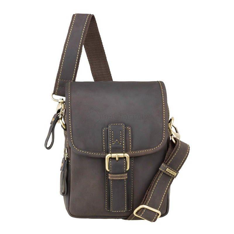 Чоловіча шкіряна сумка Visconti Jules Oil Brown (16208 OIL BR)